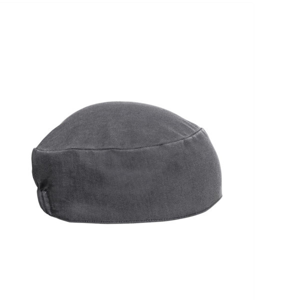 cappello da cuoco grigio elasticizzato sul retro