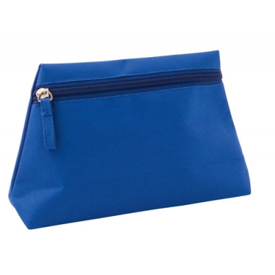 Trousse blu in poliestere con chiusura zip