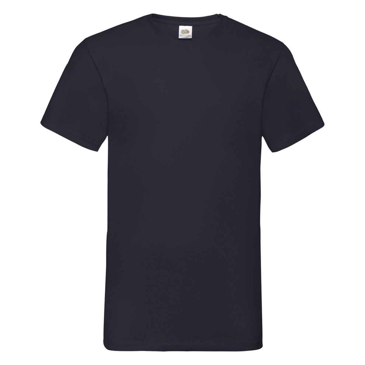 Tshirt in cotone manica corta e scollo a V alto di colore nero