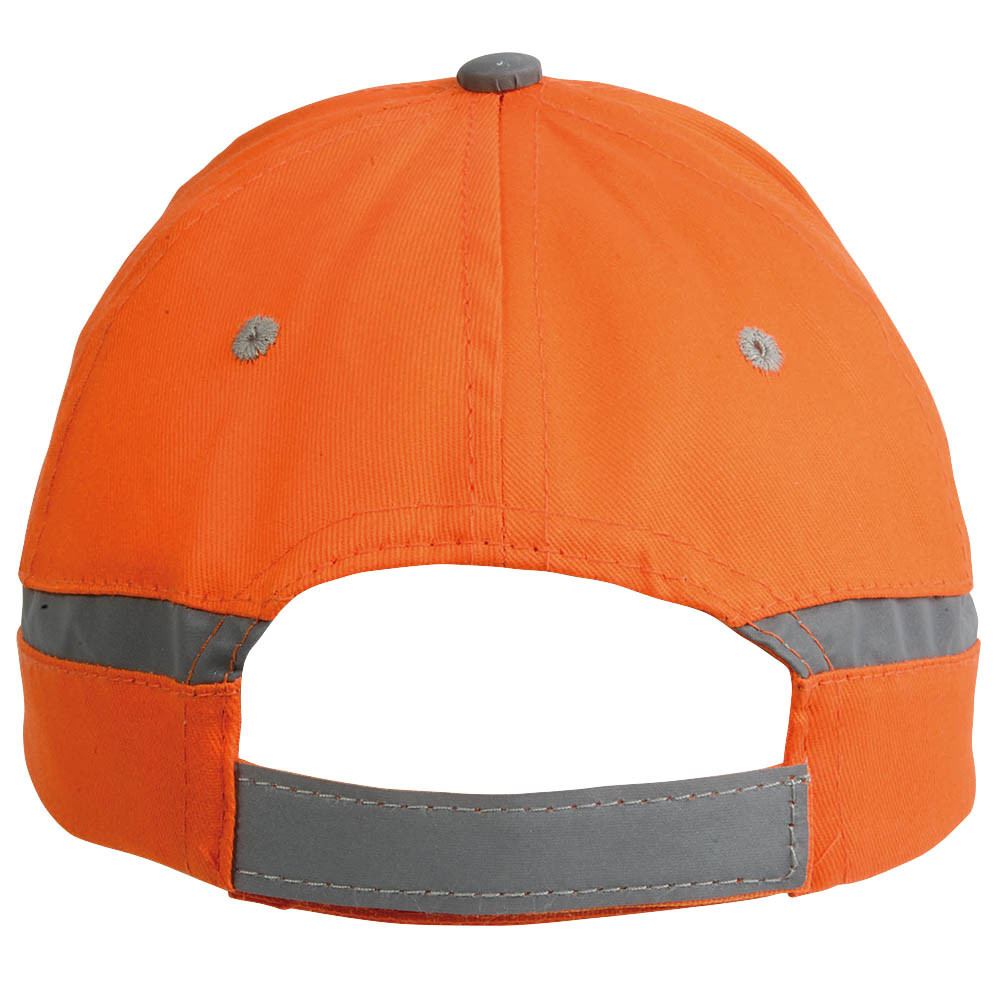 Cappellino in cotone arancione con chiusura in velcro
