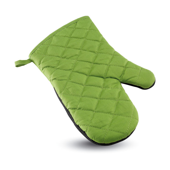 Guanto da cucina in cotone e gomma verde