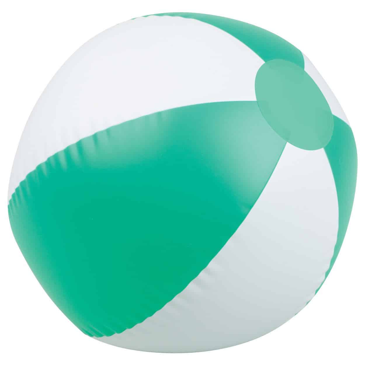 Pallone da spiaggia in pvc bianco e verde