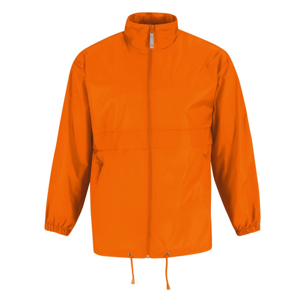 Impermeabile con cerniera arancione