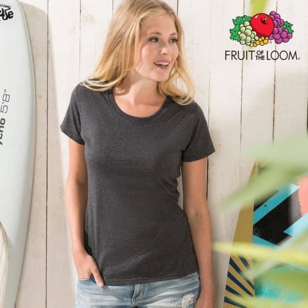 Tshirt donna manica corta grigia 100% cotone