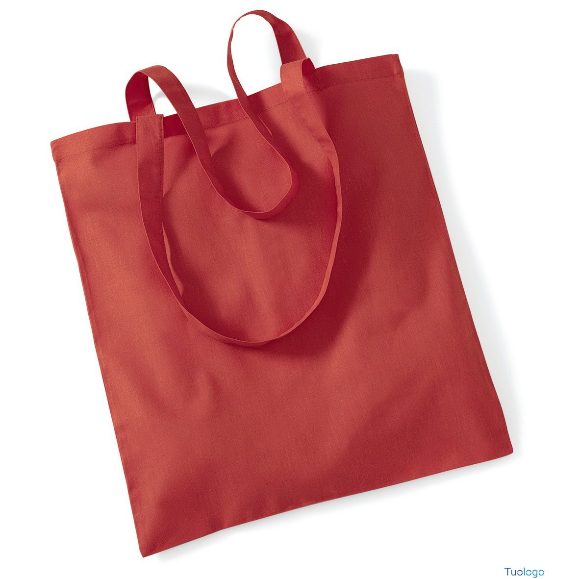 Shopper rossa con manici lunghi