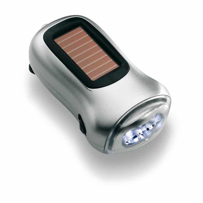 Torcia a dinamo e a energia solare in abs