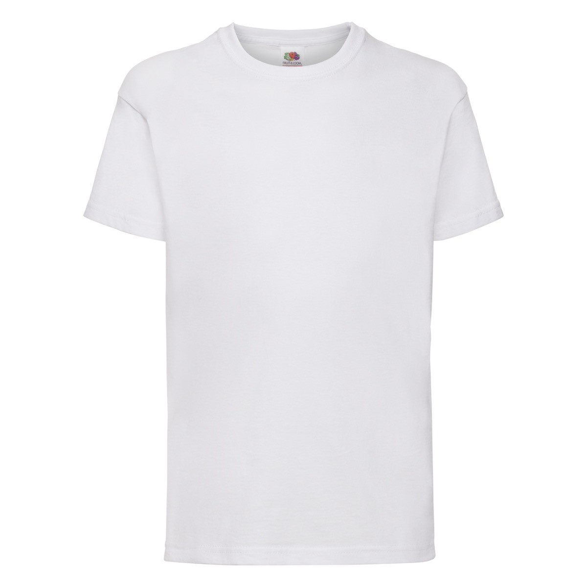 Tshirt bambino in cotone manica corta e girocollo di colore bianco