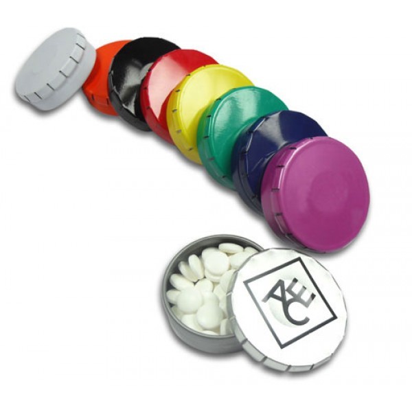 Scatole di latta porta caramelle di diversi colori