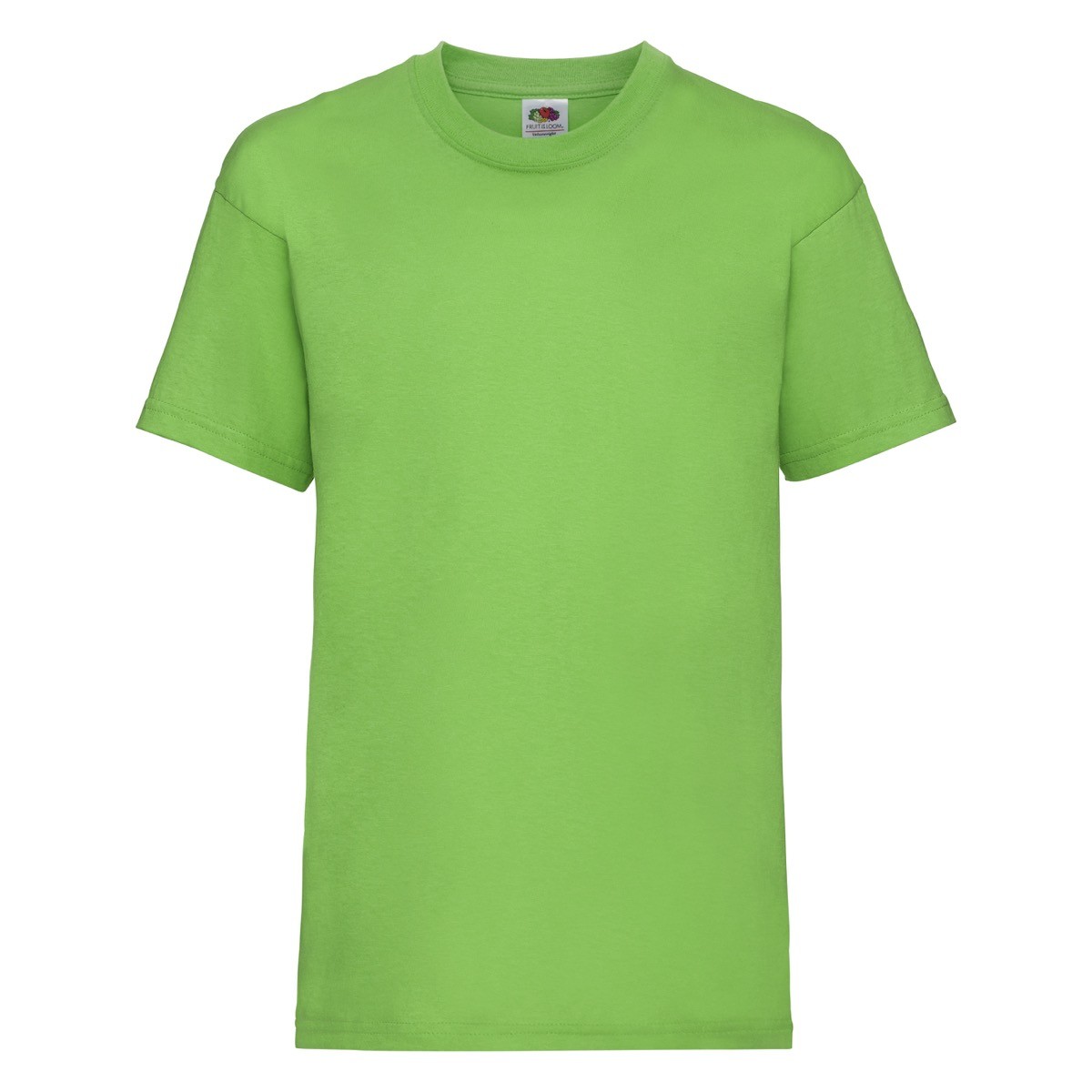Tshirt bambino in cotone manica corta e girocollo di colore verde prato