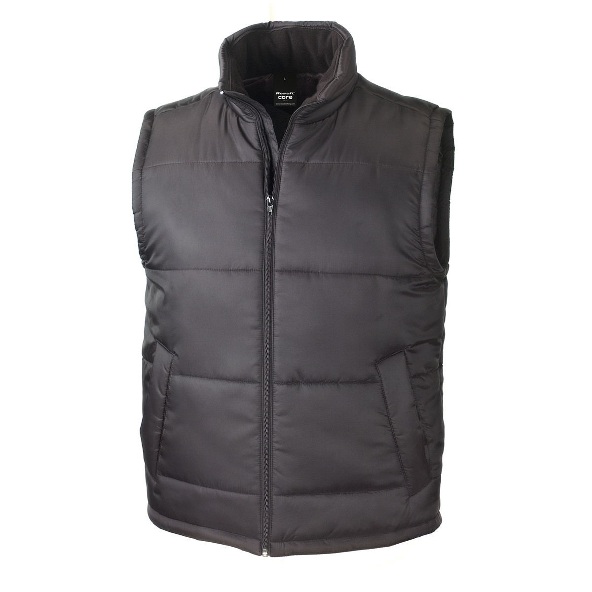 Smanicato unisex nero con tasche frontali