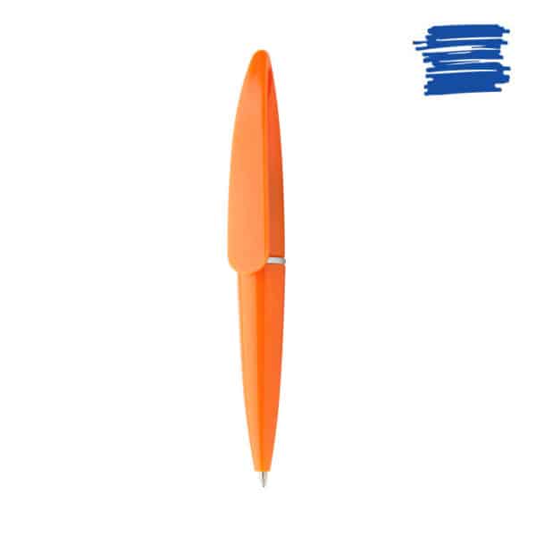 Mini penna a sfera in plastica arancione