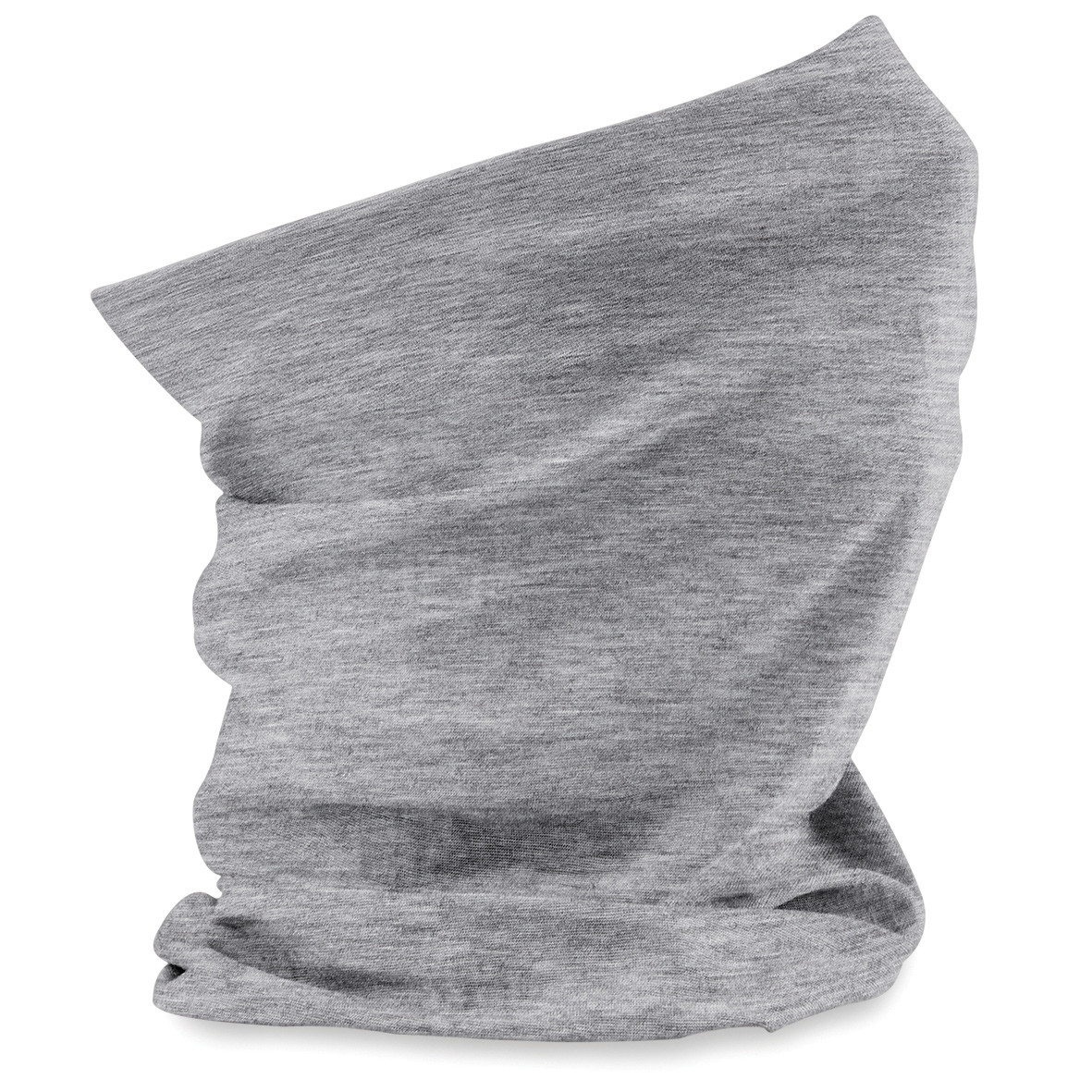 Fascia multiuso in poliestere senza cuciture di colore grigio melange