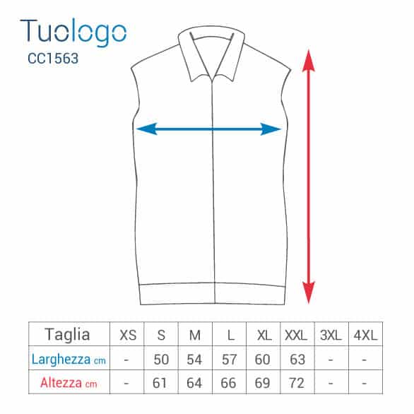 Tabella taglia altezza e larghezza