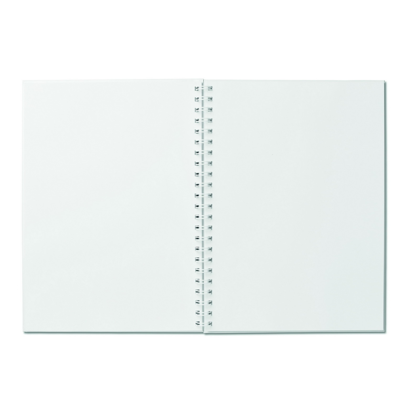 Bloc notes aperto con fogli bianchi