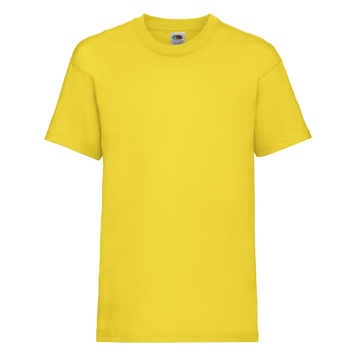 Tshirt bambino in cotone manica corta e girocollo di colore giallo