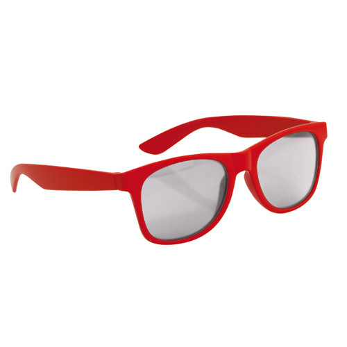 Occhiali da sole in plastica rossa