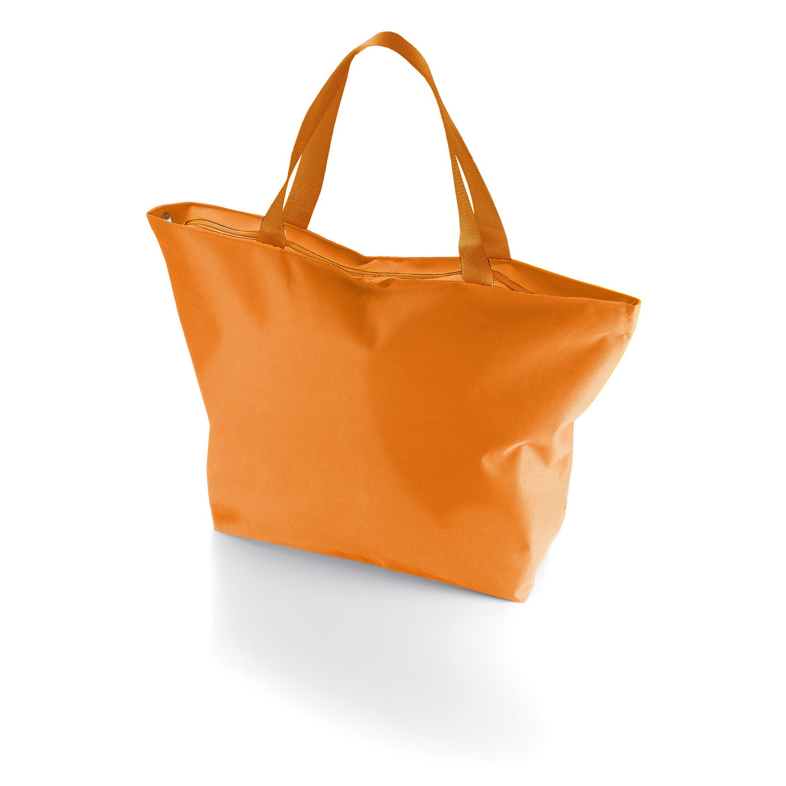 Borsa mare arancione  con zip e laccetti