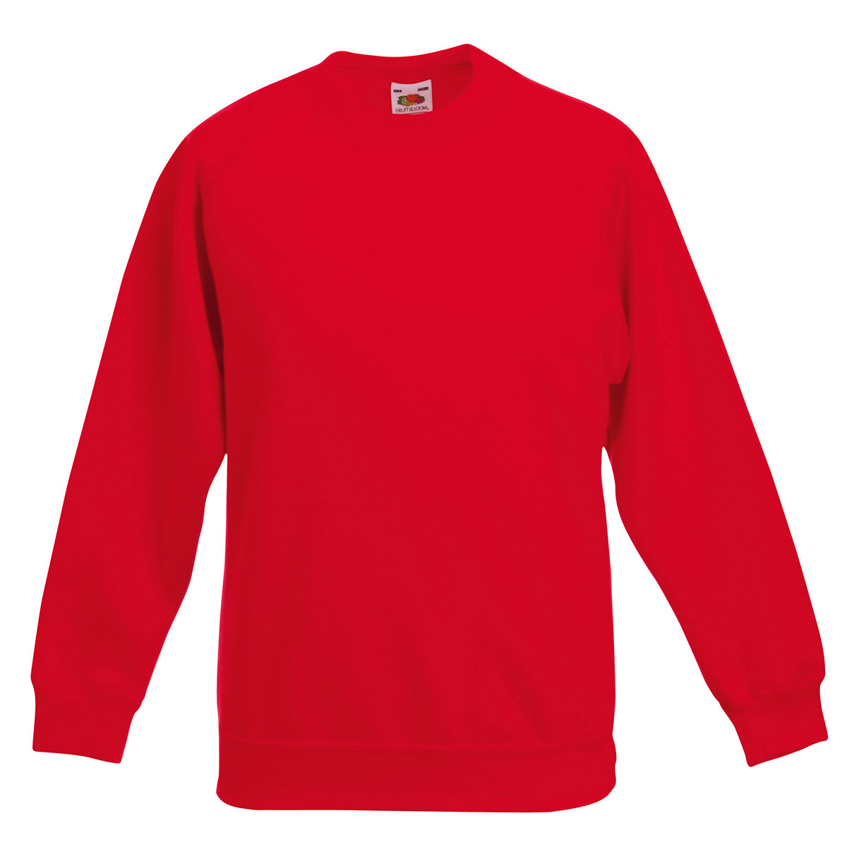 Felpa da bambino rossa girocollo manica lunga