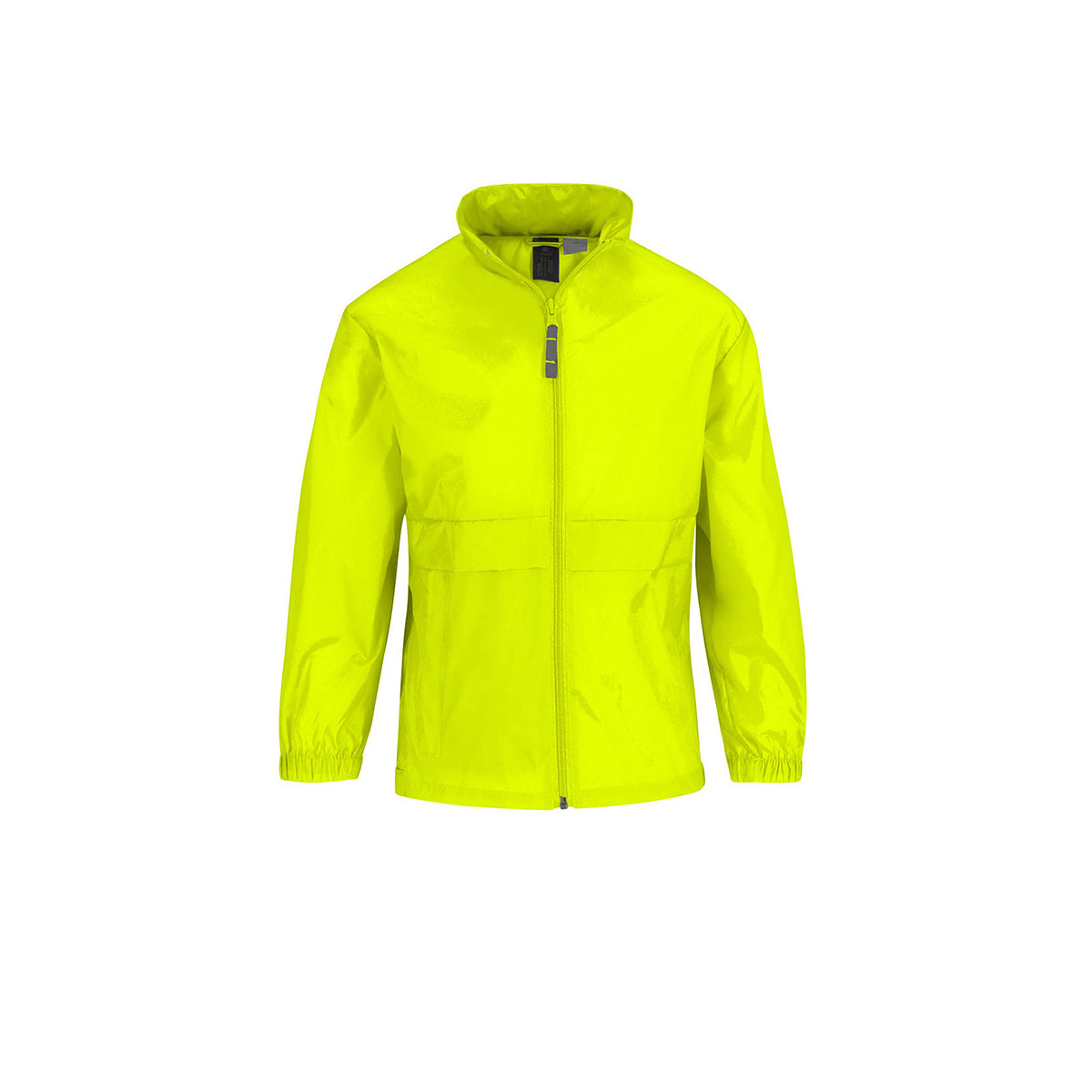 Impermeabile giallo fluo bambino con zip centrale