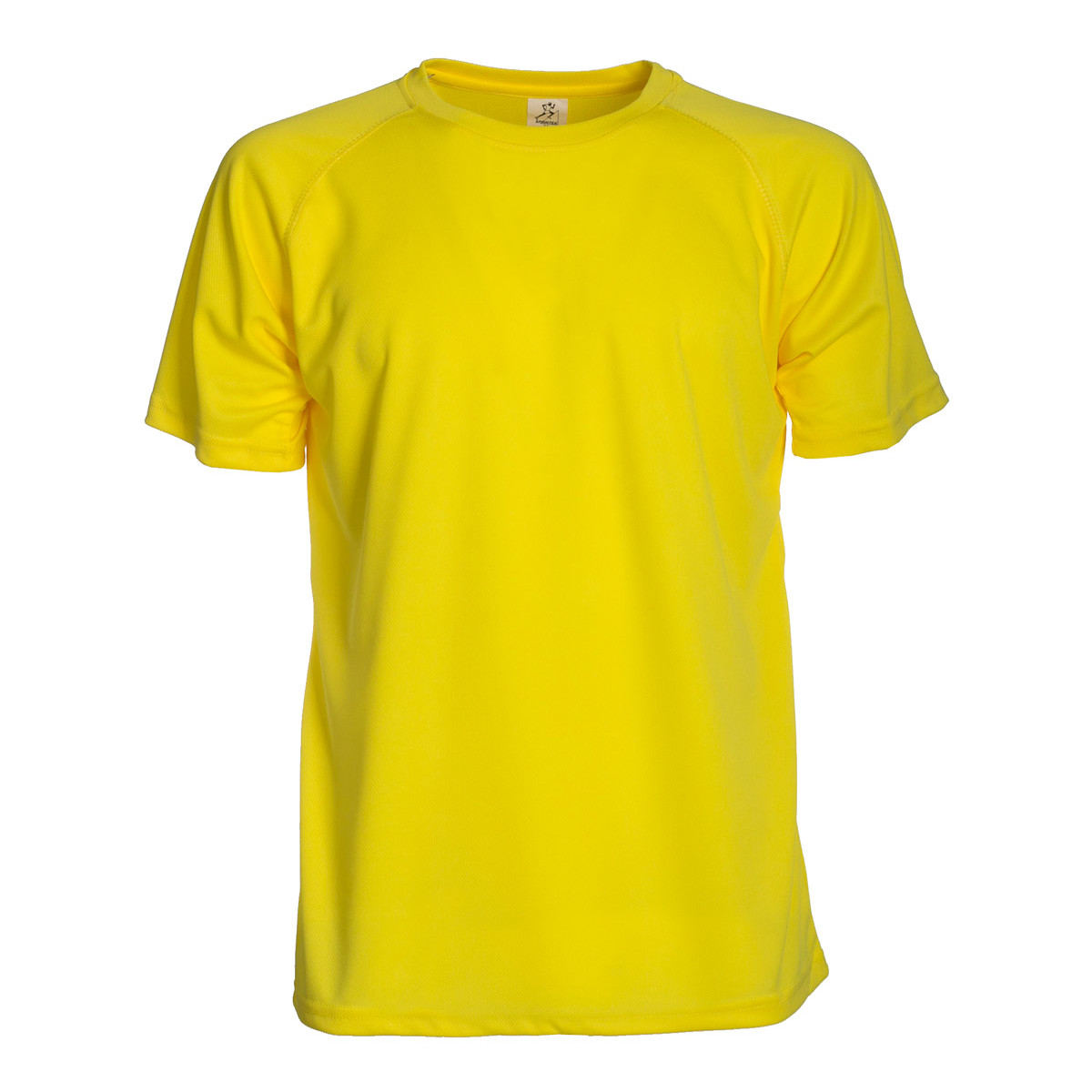 Tshirt sportiva uomo gialla in tessuto traspirante