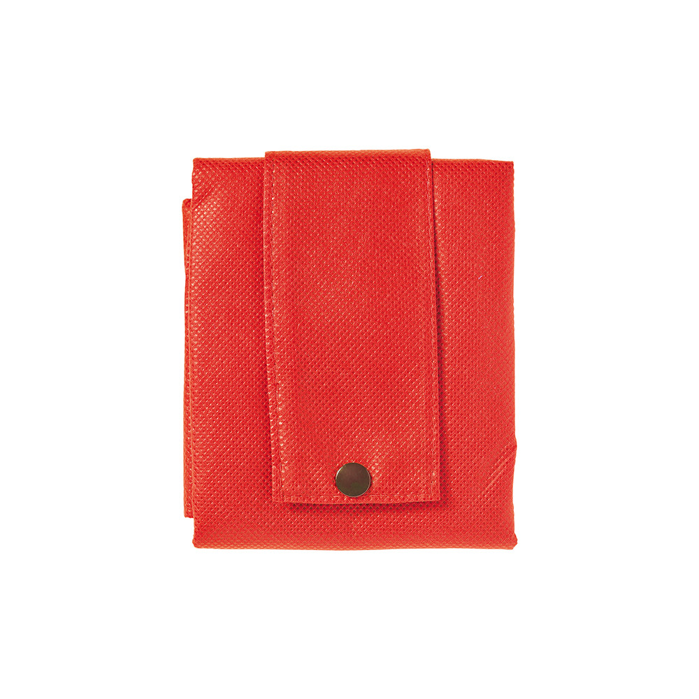 Shopper richiudibile in tnt rosso con manici corti