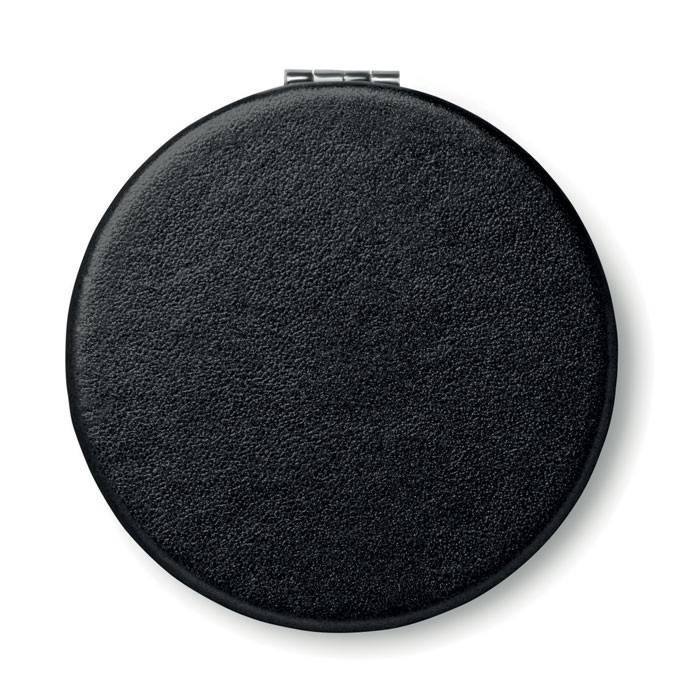 Doppio specchietto nero con chiusura magnetica in similpelle