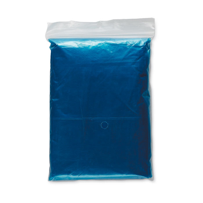 Confezione singola con dentro poncho blu