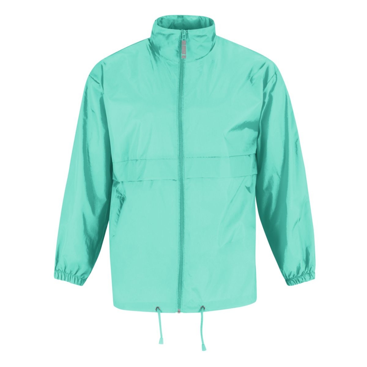 Impermeabile con cerniera verde acqua