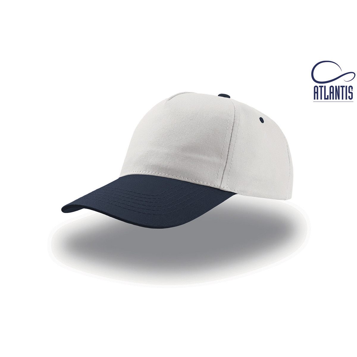 Cappello bianco con visiera nera