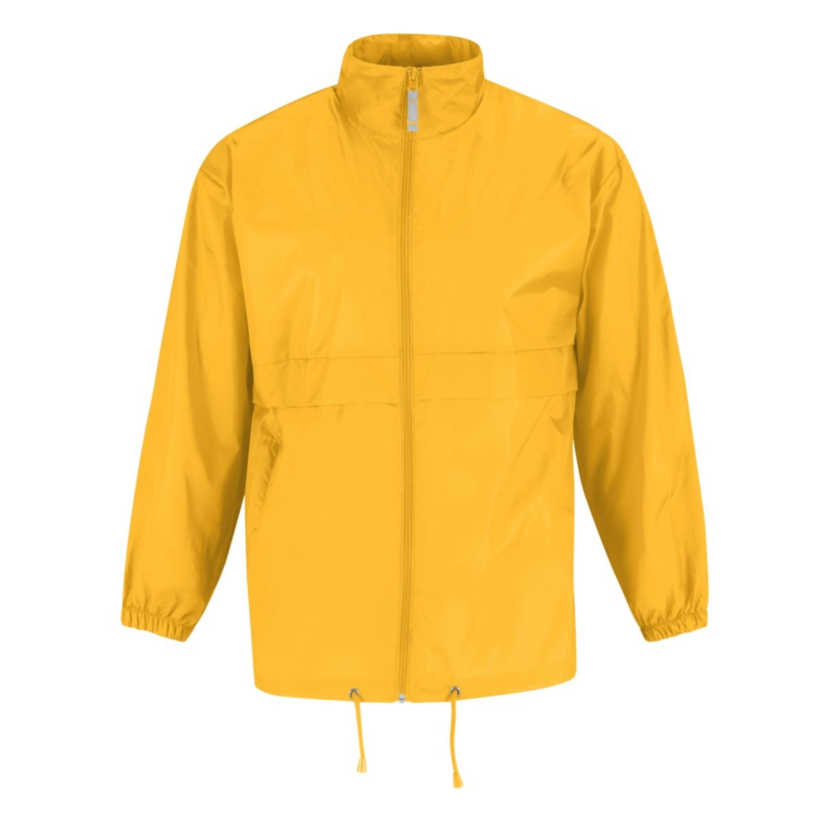 Impermeabile con cerniera giallo