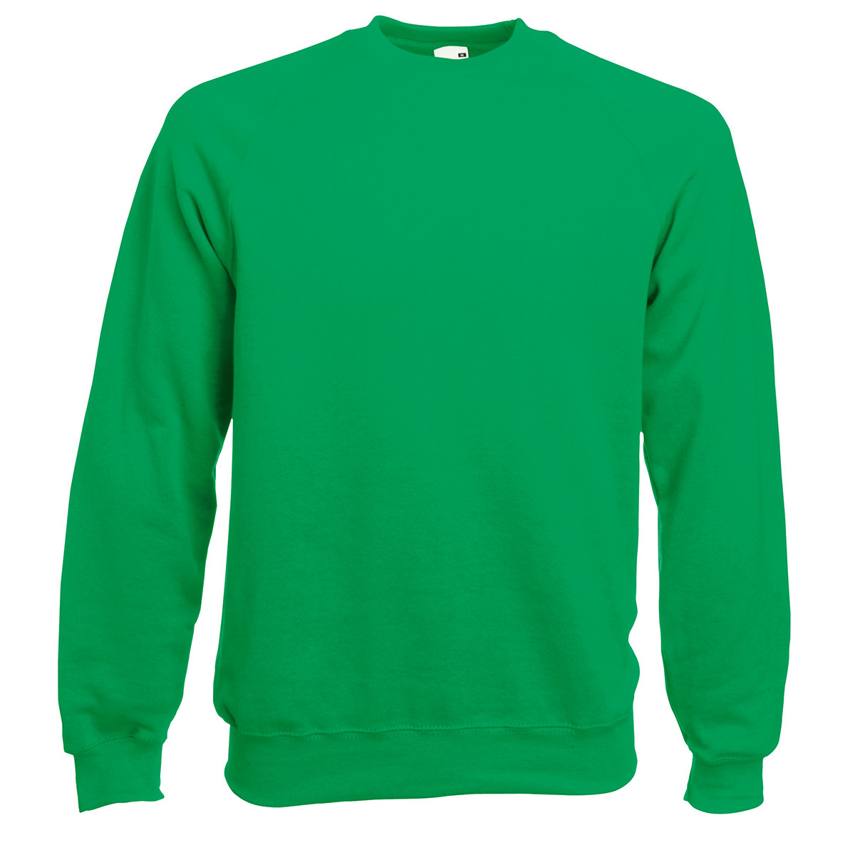 Felpa unisex verde girocollo in cotone