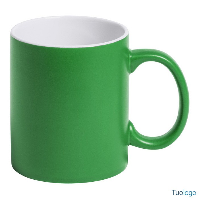 Tazza rossa con interno bianco