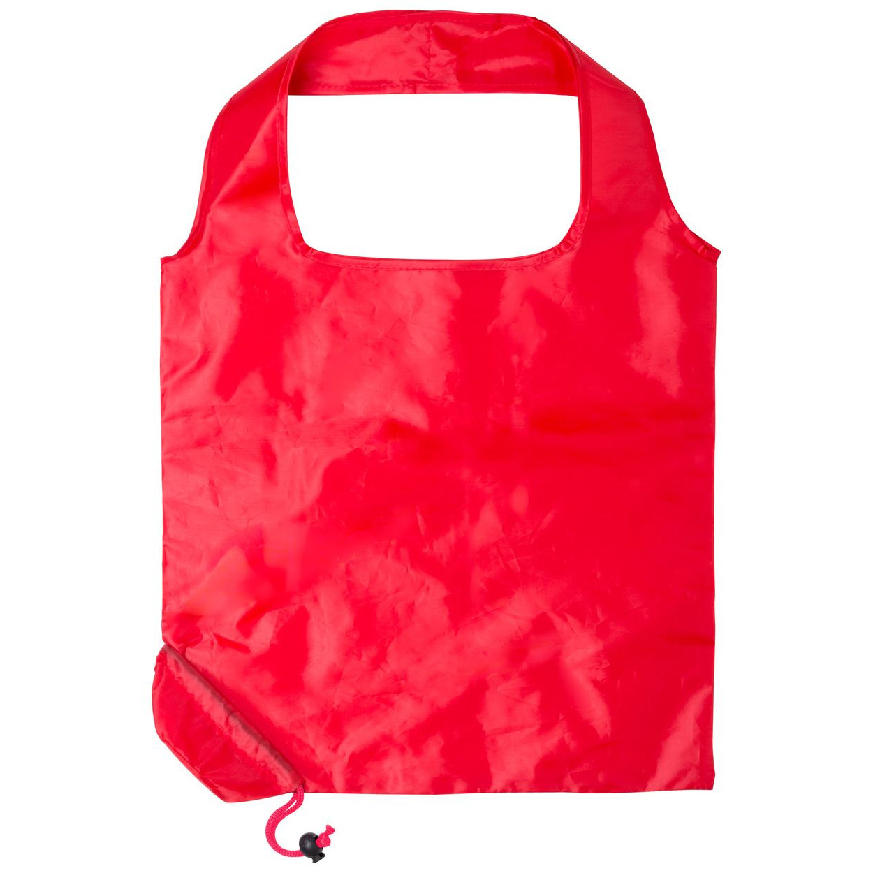 Shopper pieghevole in poliestere rosso