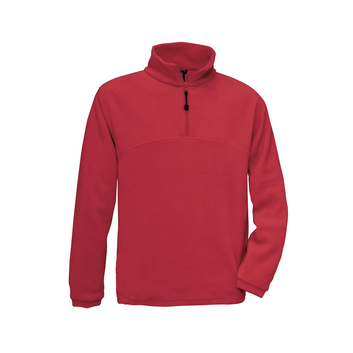 Pile rosso con zip sul collo