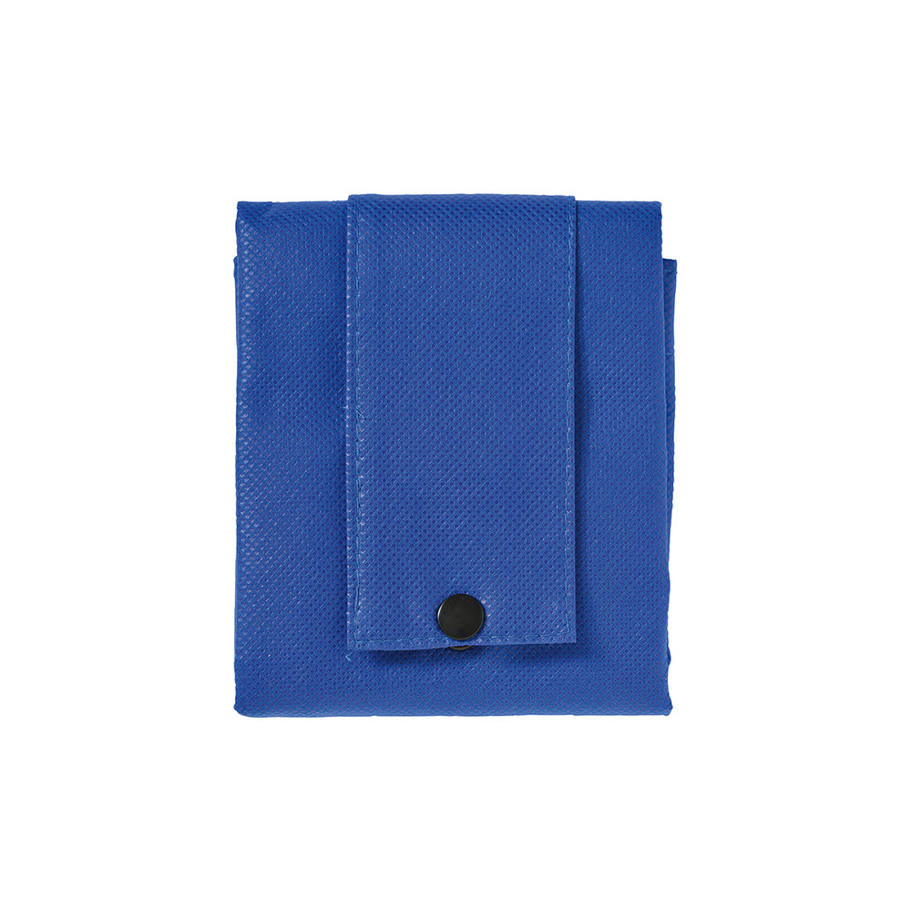 Shopper richiudibile in tnt blu con manici corti