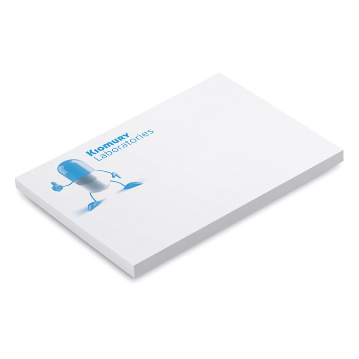 Block notes con fogli adesivi rettangolari con stampa