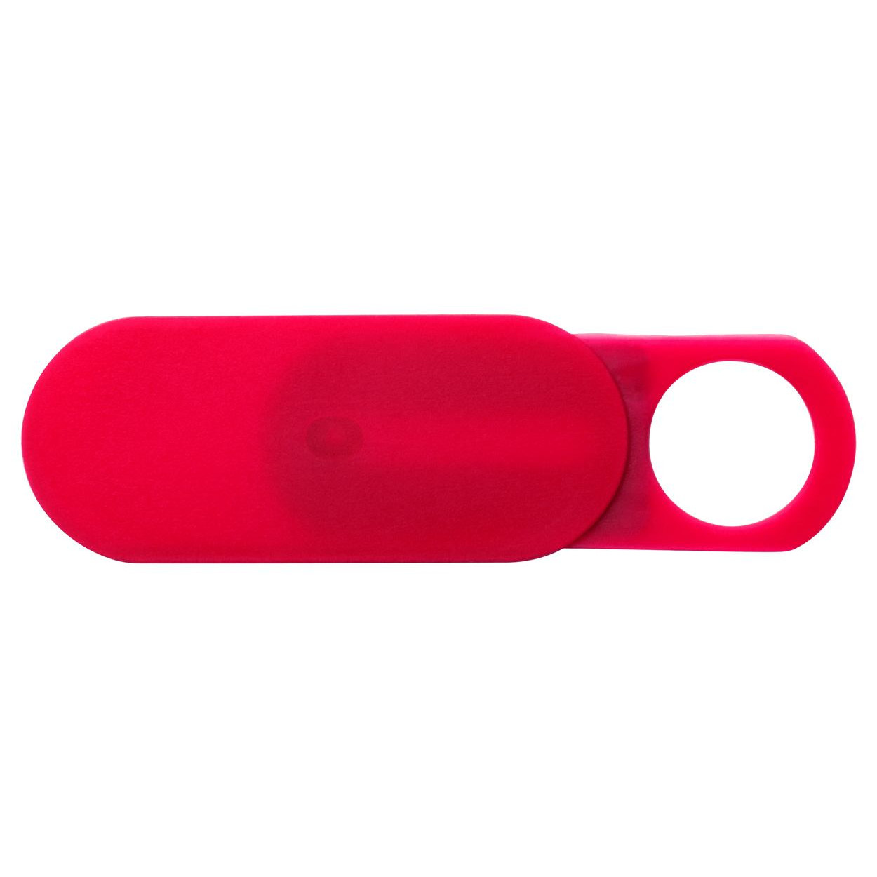 Copertura webcam scorrevole in plastica rossa con base adesiva