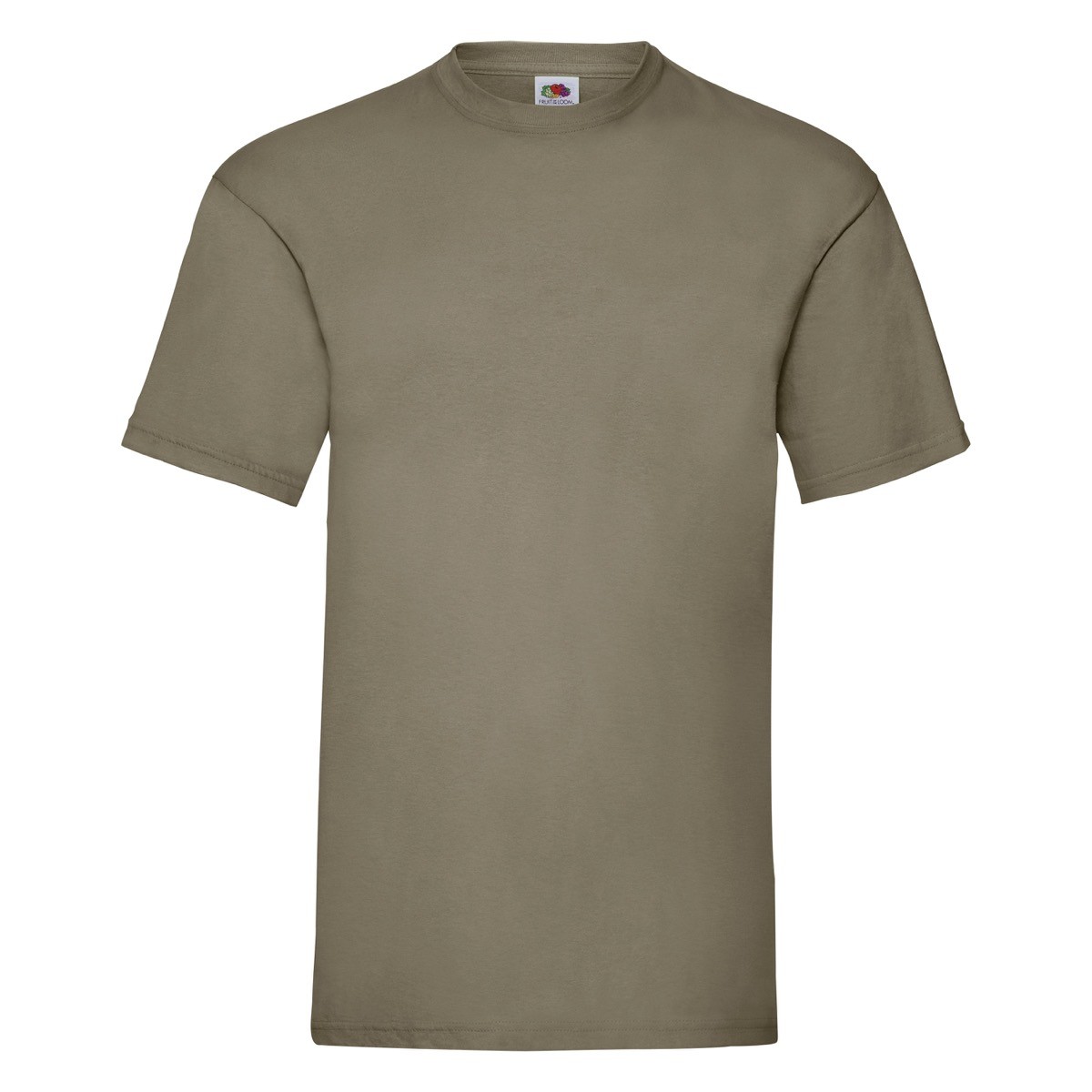 Tshirt in cotone manica corta e girocollo di colore verde militare
