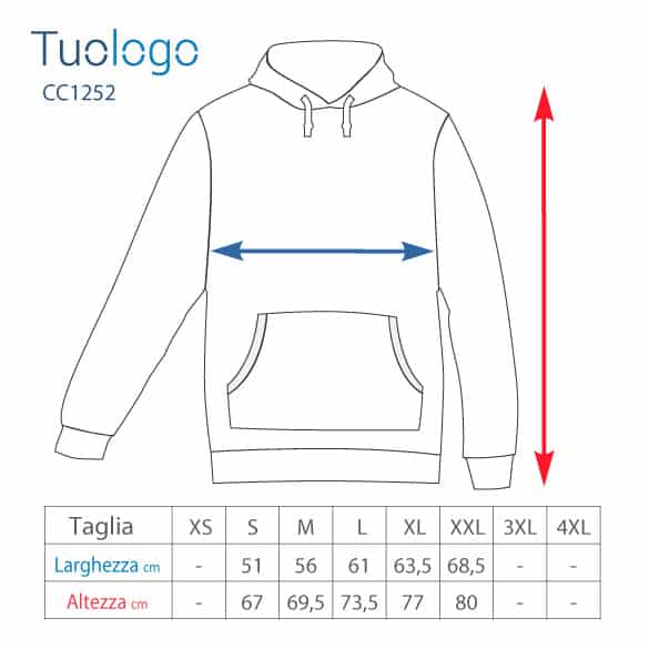 Tabella taglia altezza larghezza