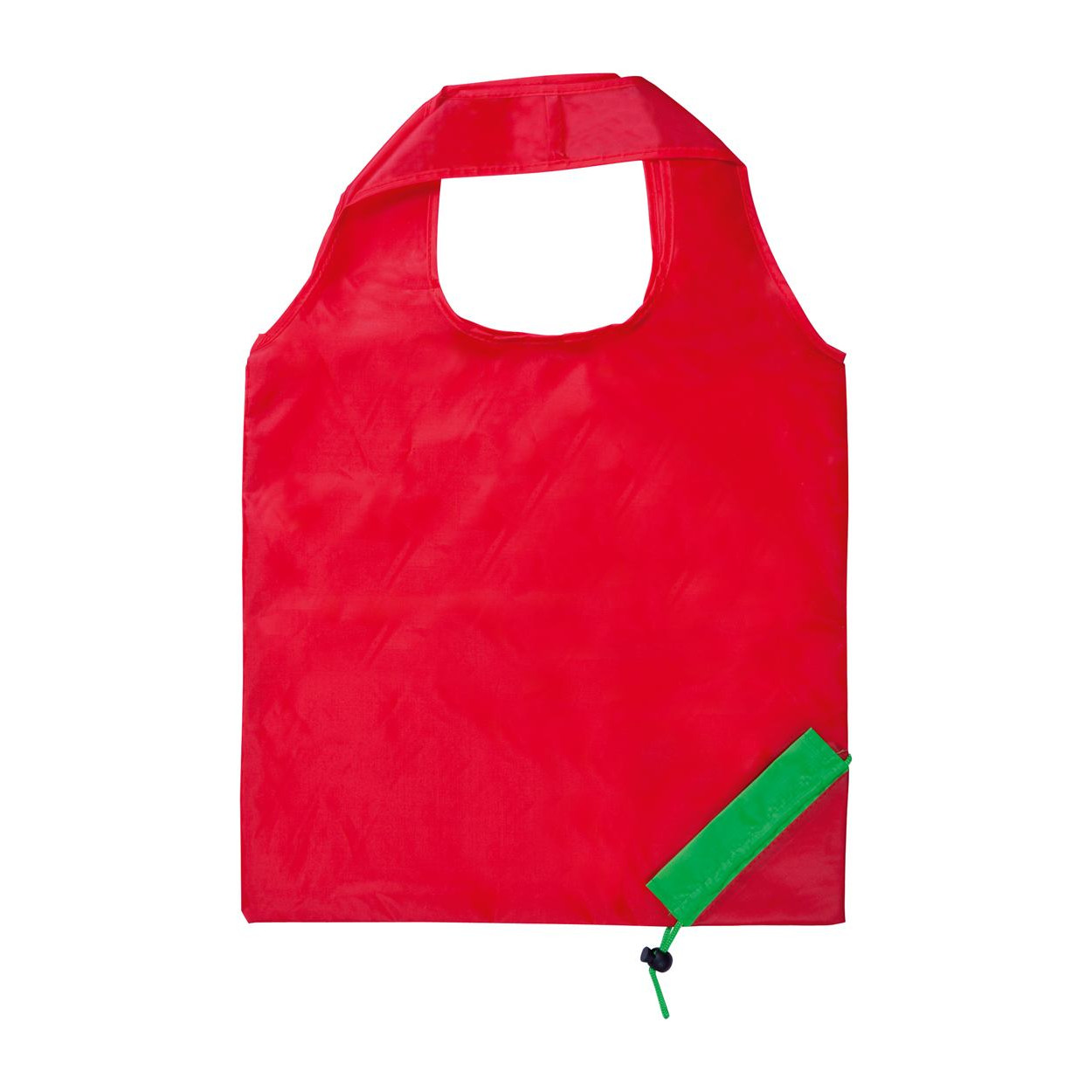 Shopper rossa ripiegabile a forma di sacchetto della frutta