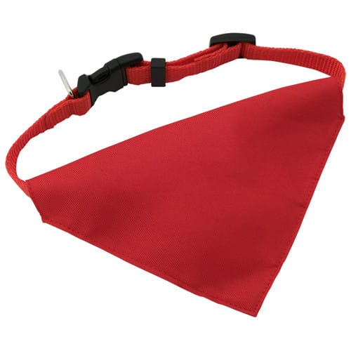 Collare bandana rossa regolabile in poliestere