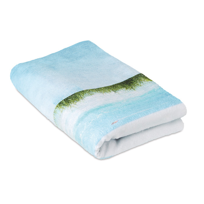 Telo mare in cotone con logo