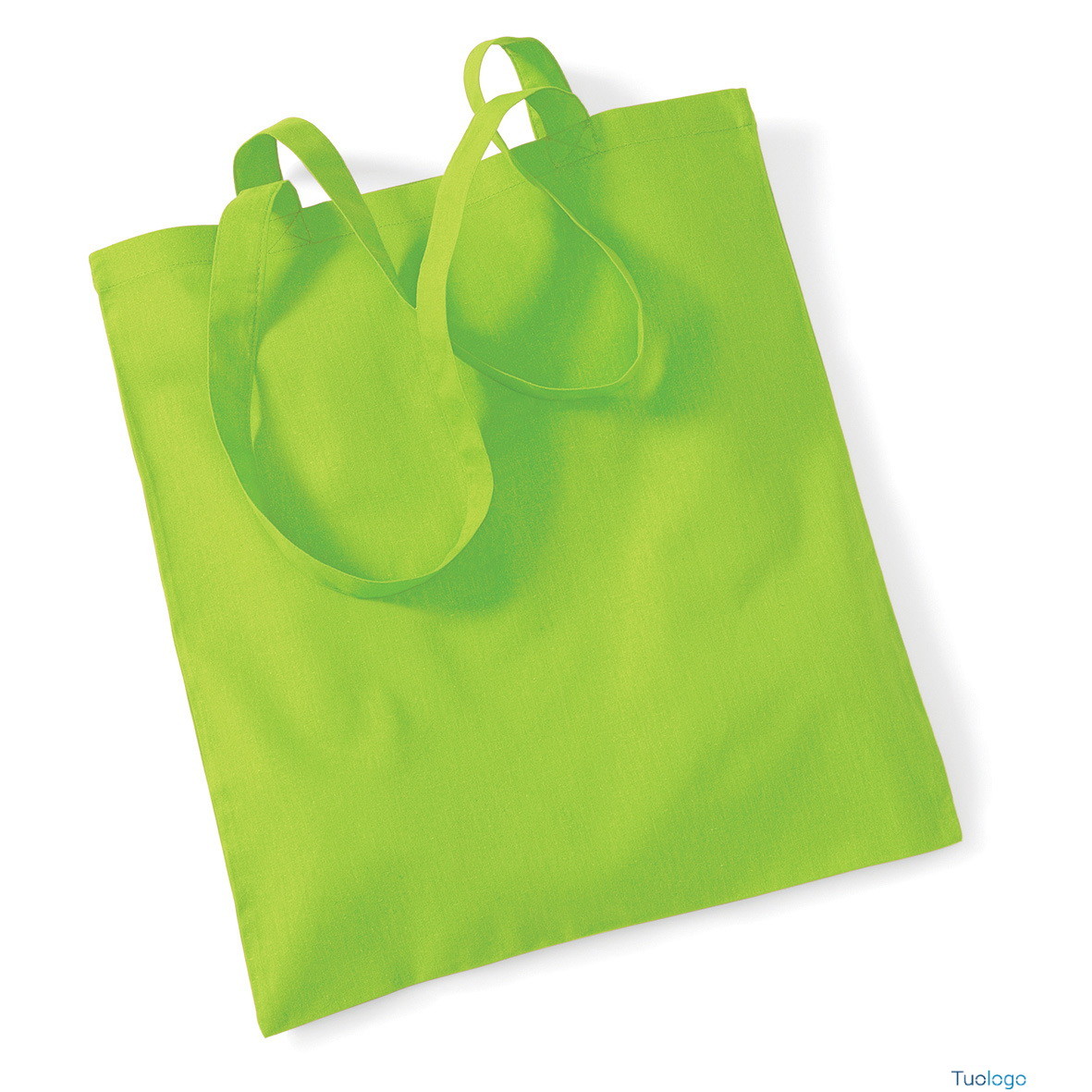 Shopper verde lime con manici lunghi