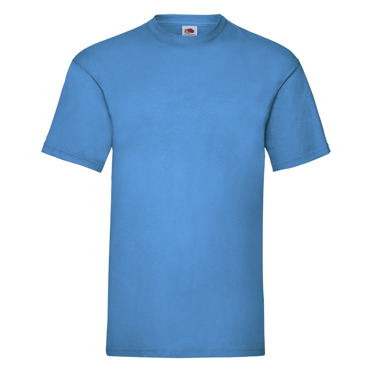 Tshirt in cotone manica corta e girocollo di colore blu chiaro