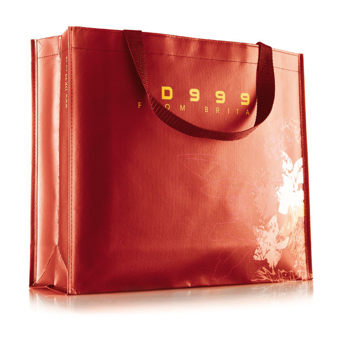 Shopper da supermercato con manici lunghi e logo