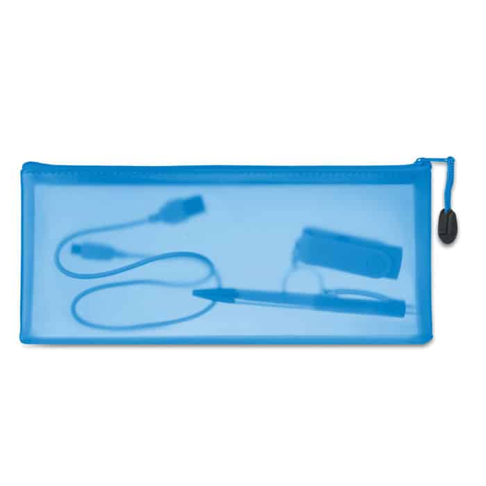 Trousse azzurro in pvc