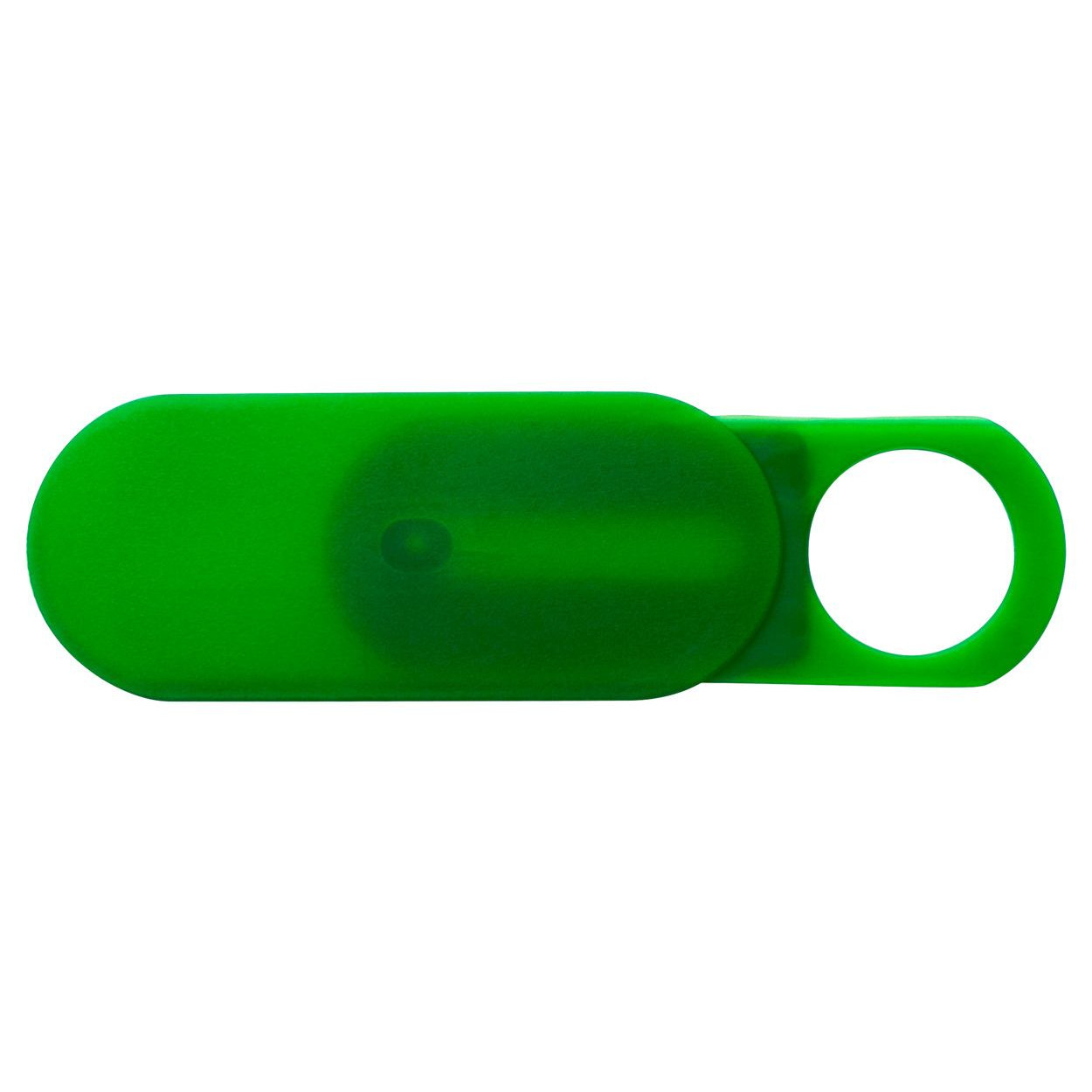 Copertura webcam scorrevole in plastica verde con base adesiva