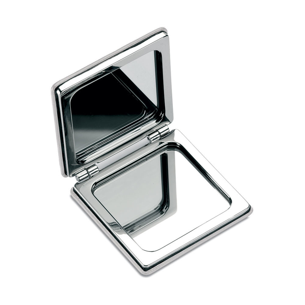 Doppio specchietto con chiusura magnetica ed esterno in similpelle