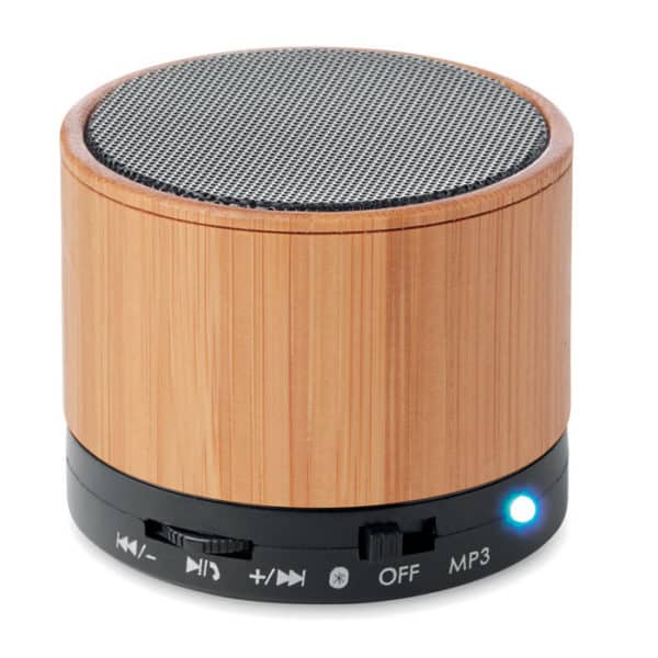 Speaker in abs e bamboo con led