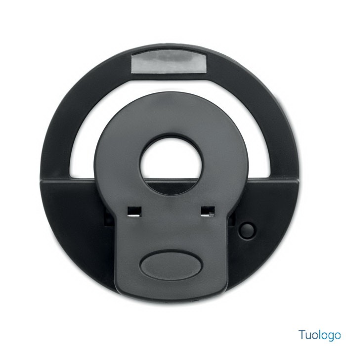 Retro in plastica nera di luce per smartphone su sfondo bianco